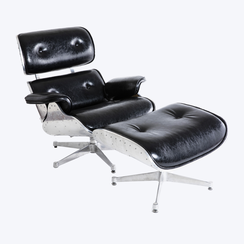 Klasična Eames Lounge Chair Aluminijska ležaljka i stolac za noge GK85-ALM